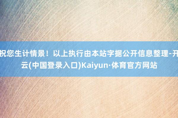 祝您生计情景！以上执行由本站字据公开信息整理-开云(中国登录入口)Kaiyun·体育官方网站