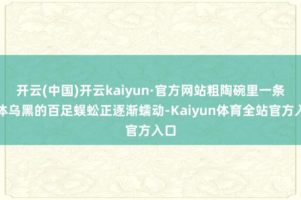 开云(中国)开云kaiyun·官方网站粗陶碗里一条通体乌黑的百足蜈蚣正逐渐蠕动-Kaiyun体育全站官方入口