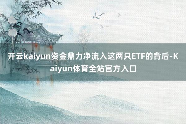 开云kaiyun资金鼎力净流入这两只ETF的背后-Kaiyun体育全站官方入口